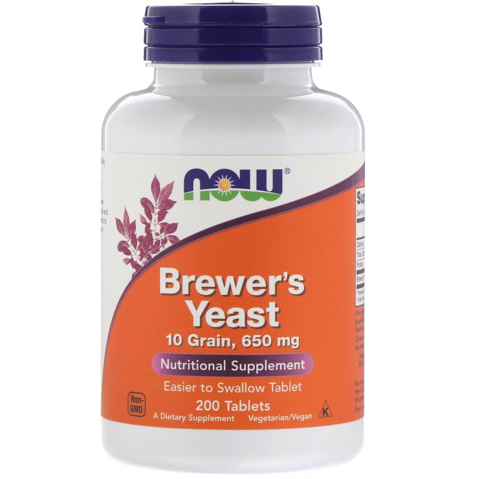 Brewer's Yeast 650 mg (200 Tablets ) - Now Foods Brewer's Yeast 650 mg (200 Tablets ) - Now Foods