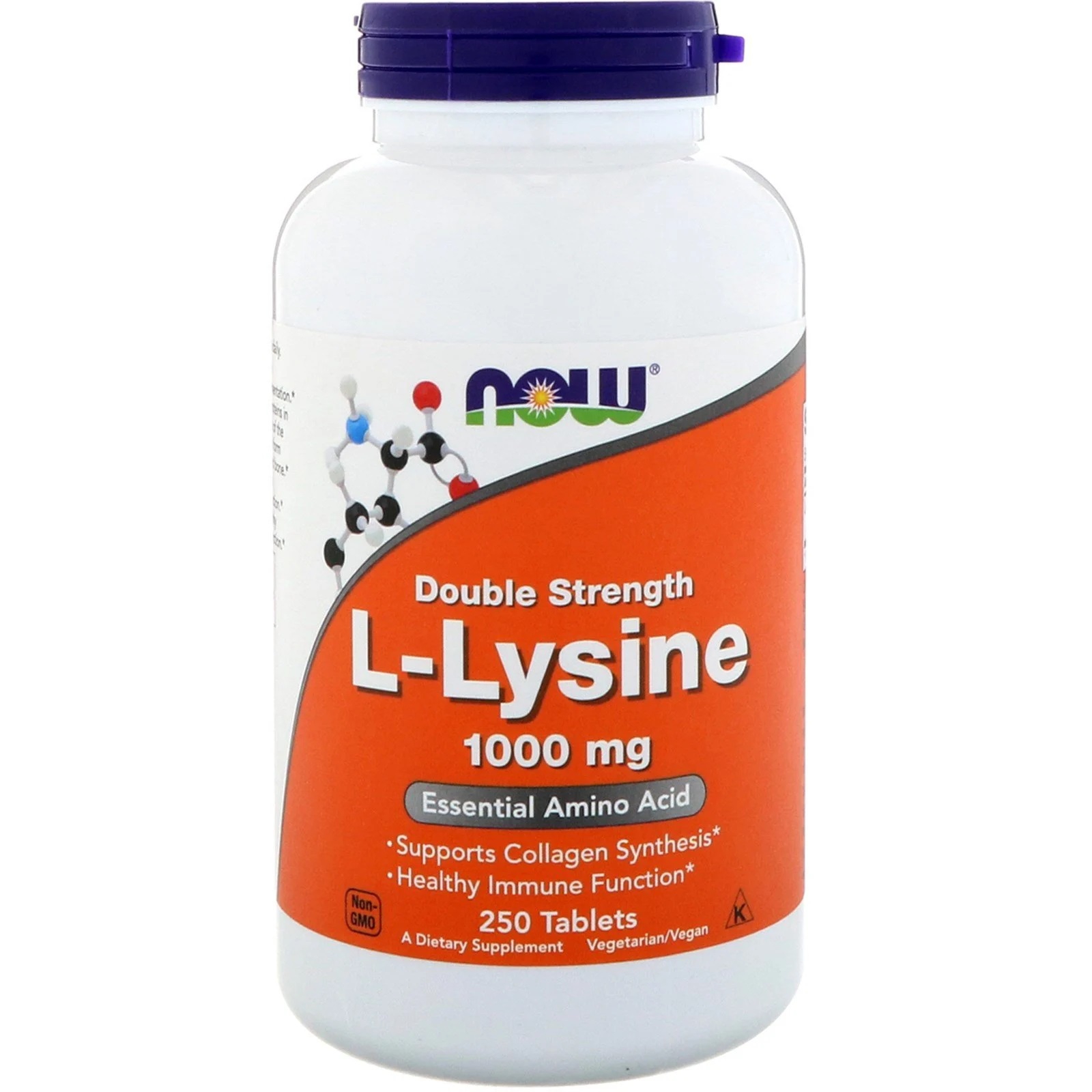 L-Lysine- 1000 mg (250 tablets) - Now Foods L-Lysine- 1000 mg (250 tablets) - Now Foods