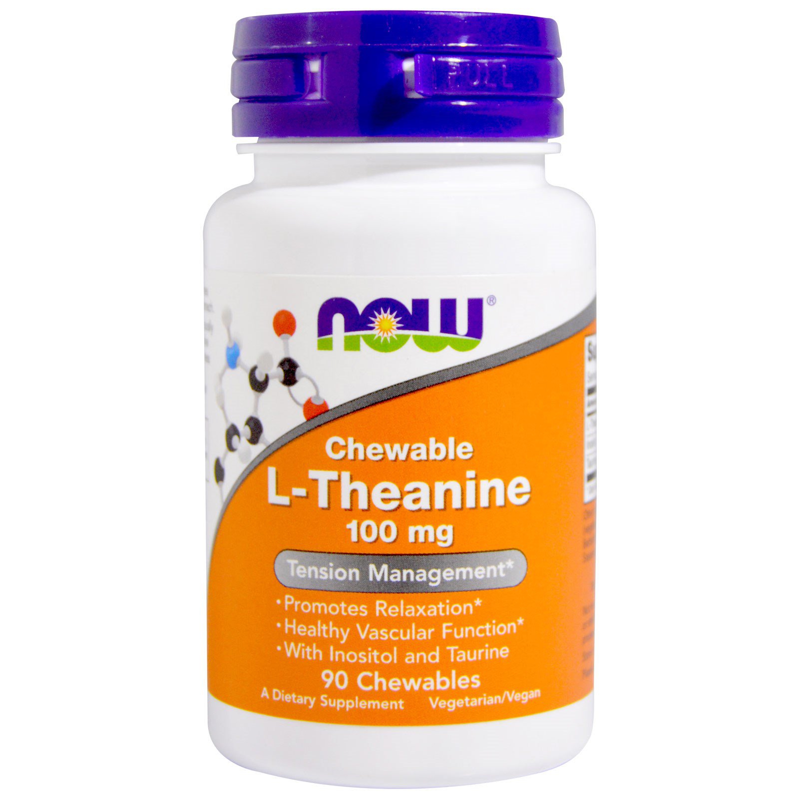 L-Theanine 100 mg (90 chewable tablets) - Now Foods L-Theanine 100 mg (90 chewable tablets) - Now Foods