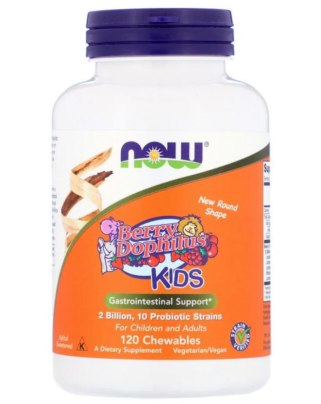 Now Foods, Berry Dophilus, Kids, 2 Billion, 120 Chewables