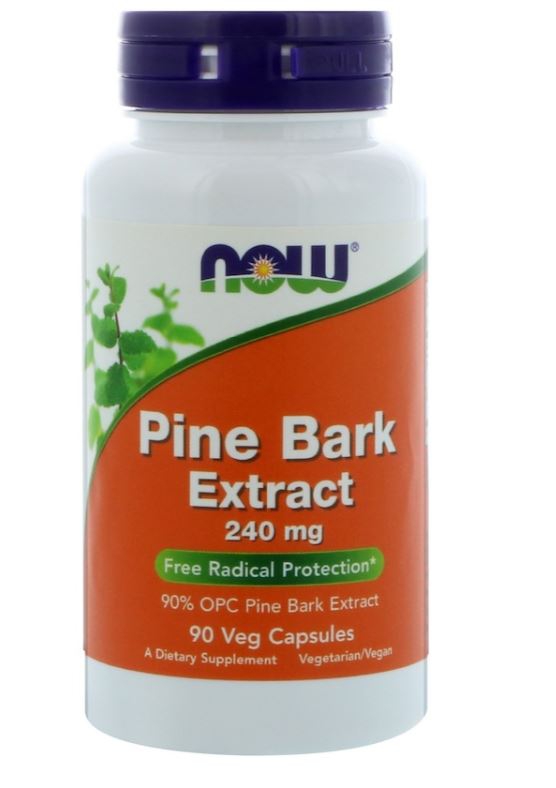 Pine Bark Extract 240 mg (90 Vegetarian Capsules) - Now Foods