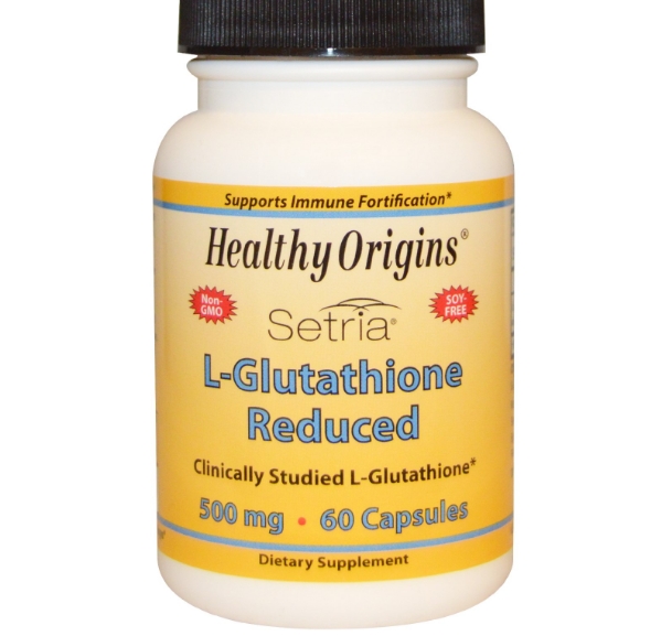 Setria L-Glutathione Reduced 500 mg (60 Capsules) - Healthy Origins