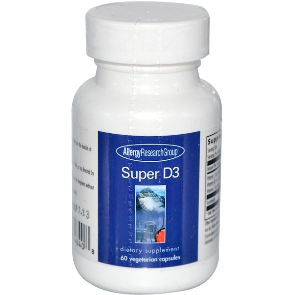 Super D3 60 Veggie Caps - Allergy Research Group Super D3 60 Veggie Caps - Allergy Research Group