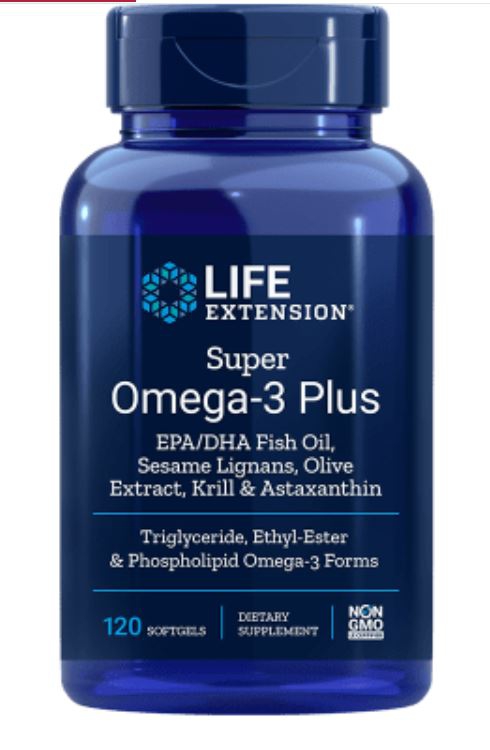 Life Extension Super Omega met Krill & Astaxanthine - 120 gelcapsules - Visolie - Voedingssupplement