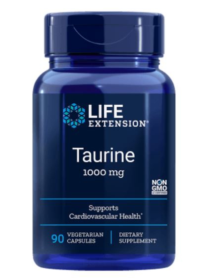 Taurine 1000 mg (90 vegetarian capsules) - Life Extension