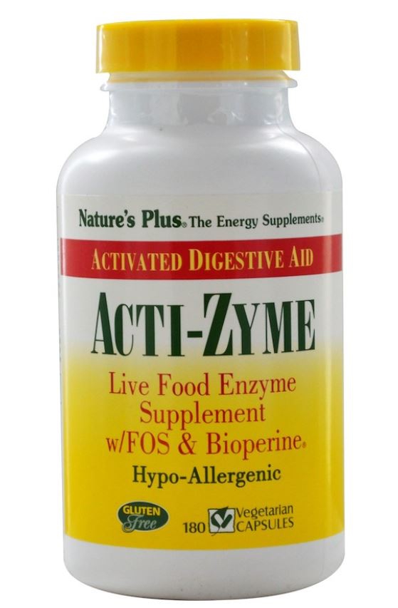 Acti-Zyme (180 Vegetarian Capsules) Nature's Plus