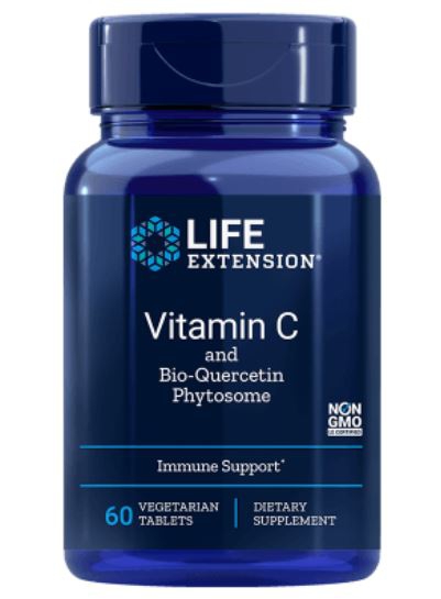 Vitamin C and Bio-Quercetin Phytosome 1000 mg (60 Veggie Tabs ) - Life Extension Vitamin C and Bio-Quercetin Phytosome 1000 mg (60 Veggie Tabs ) - Life Extension