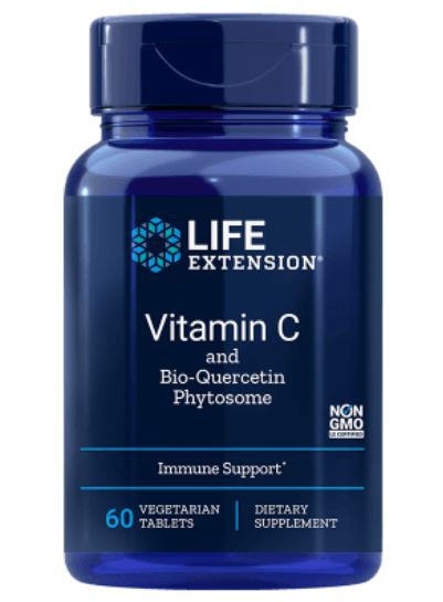 Vitamin C and Bio-Quercetin Phytosome 1000 mg (60 Veggie Tabs ) - Life Extension