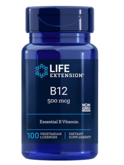 Vitamine B12 -  500 Mcg 100 zuigtabletten - Life Extension