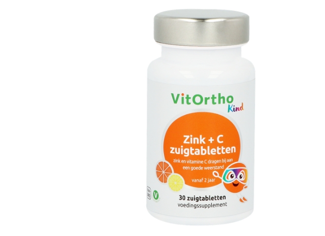 Zink + C zuigtabletten (Kind) 30 zuigtabs - VitOrtho Zink + C zuigtabletten (Kind) 30 zuigtabs - VitOrtho