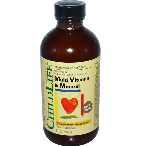 Multivitamine & mineraal met natuurlijke sinaasappel-mango smaak (237 ml) ChildLife