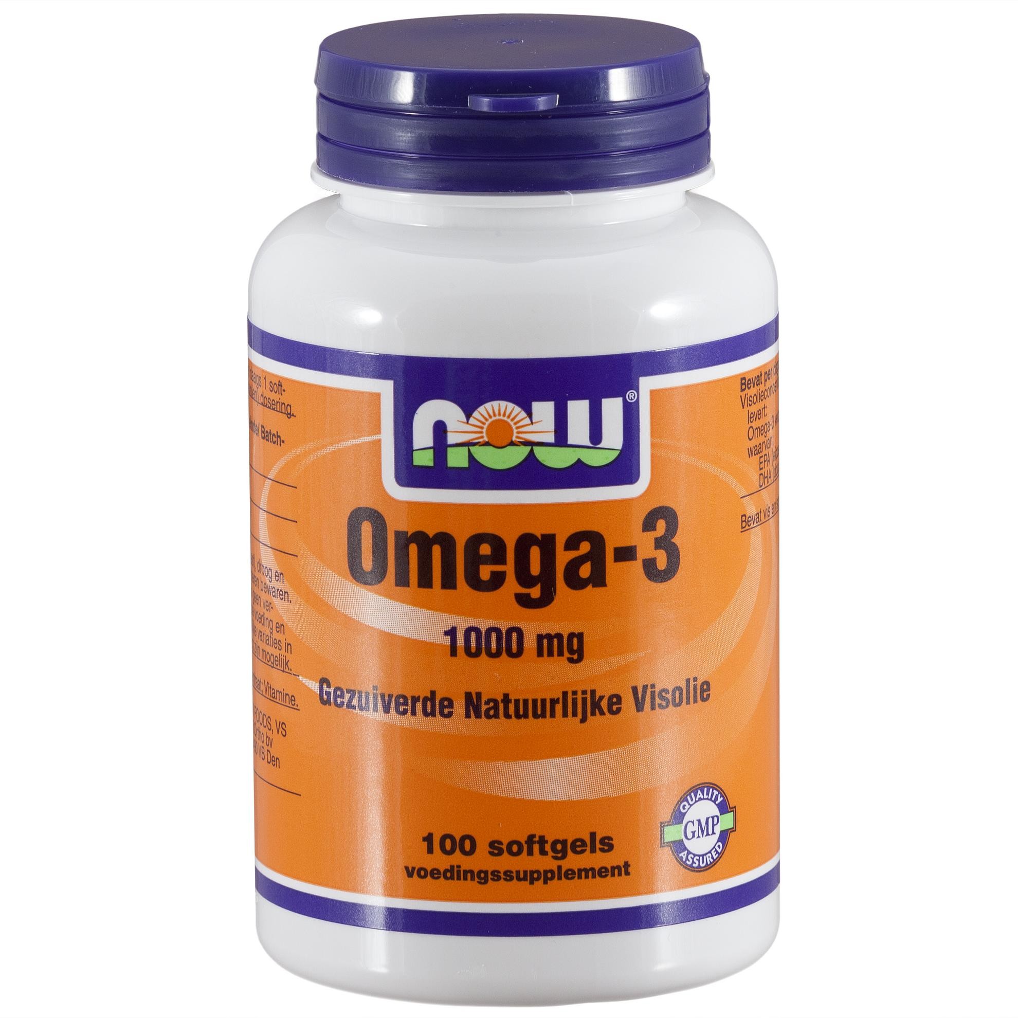 Omega-3 1000 mg (100 softgels) - Now Foods